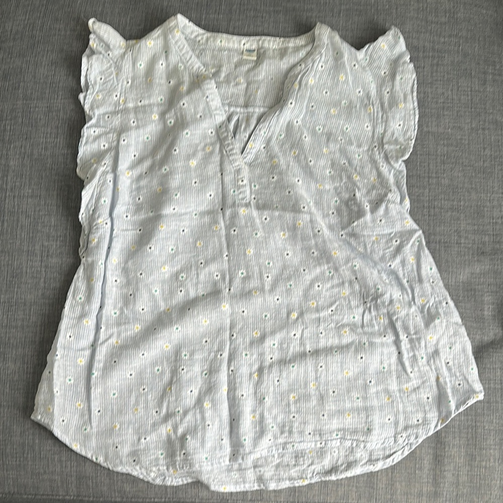 Old Navy White Eyelet Tank Top